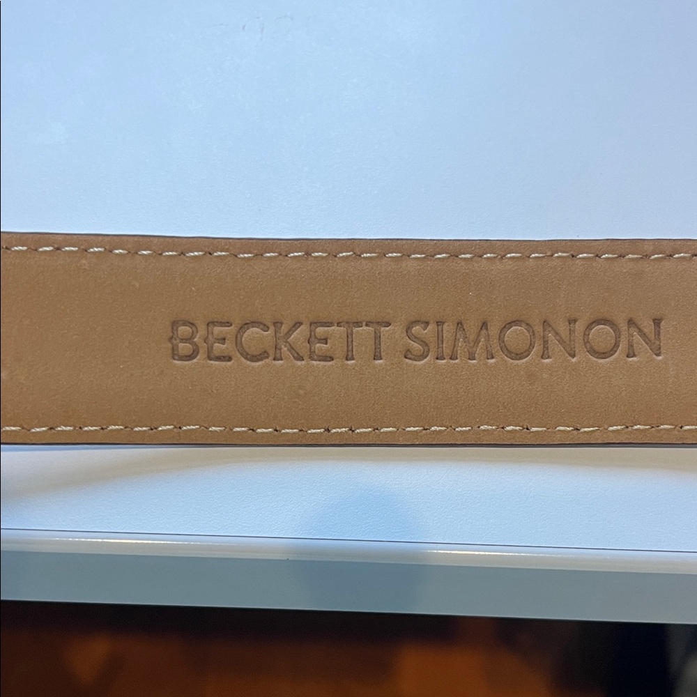 Beckett Simonon Tan Leather Belt with Silver Buckle - Picture 10 of 11